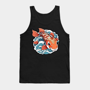 Japanese Koi Fish Design Asian Aesthetic Lover Carp Tank Top